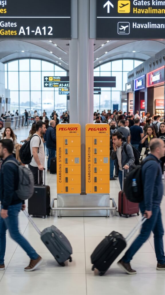 Pegasus Airlines İçin Ürettiğimiz Telefon Şarj Üniteleri Havalimanlarında!